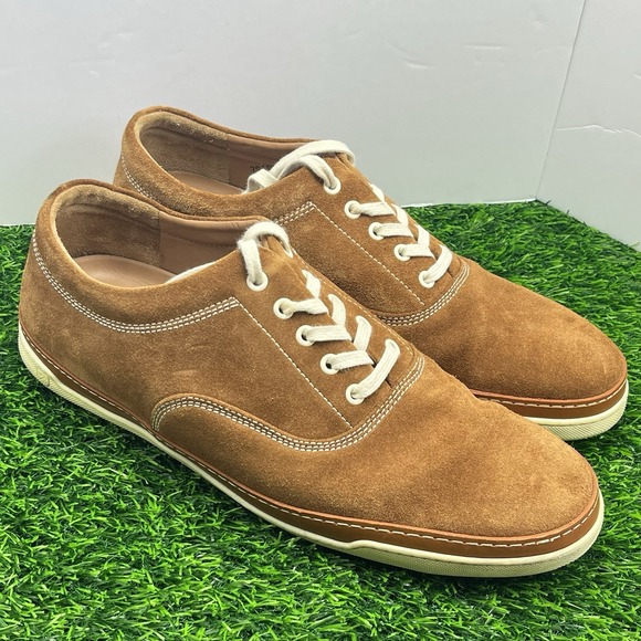 Allen Edmonds Men's Porter Derby Brown Suede‎ Lace Up Sneakers Shoes Size 13D - Picture 1 of 8